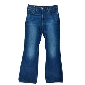 Levis 725 High Rise Bootcut Jeans Womens 32 Blue Medium Wash Stretch Denim